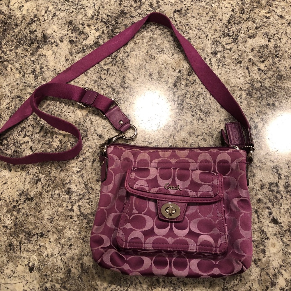 Purple Coach Crossbody Purse - Picture 2 of 5
